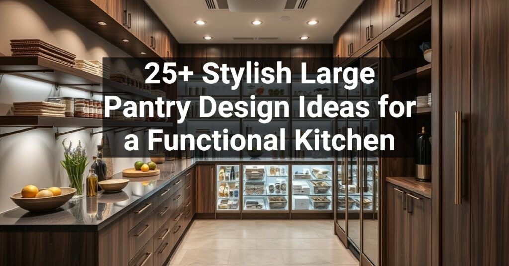 25+ Stylish Large Pantry Design Ideas for a Functional Kitchen