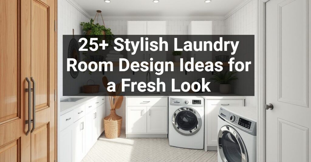 25+ Stylish Laundry Room Design Ideas for a Fresh Look