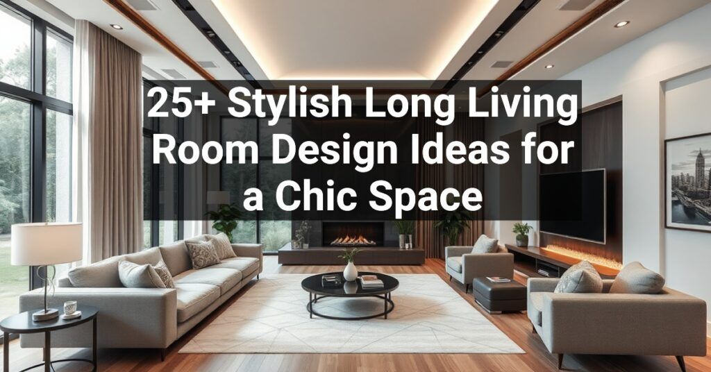 25+ Stylish Long Living Room Design Ideas for a Chic Space