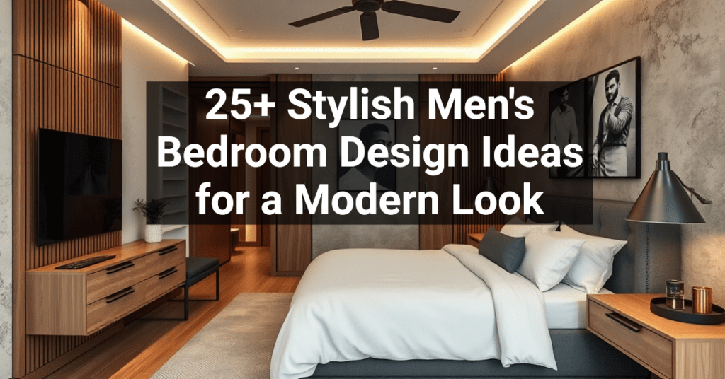 25+ Stylish Men's Bedroom Design Ideas for a Modern Look