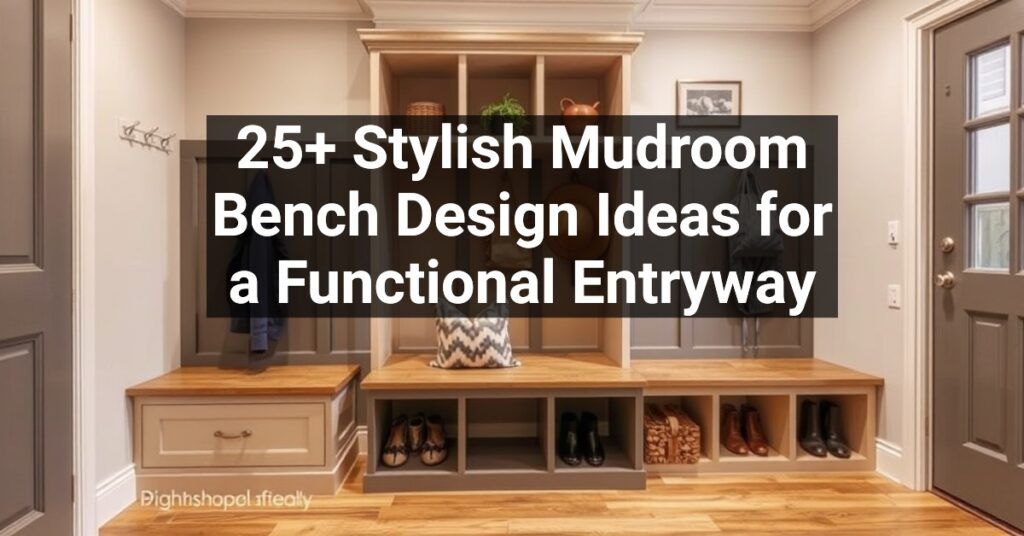 25+ Stylish Mudroom Bench Design Ideas for a Functional Entryway