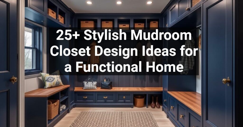 25+ Stylish Mudroom Closet Design Ideas for a Functional Home