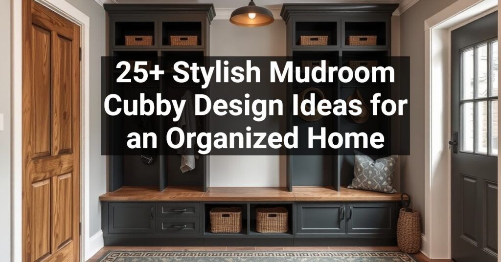 25+ Stylish Mudroom Cubby Design Ideas for an Organized Home