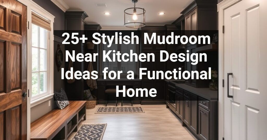 25+ Stylish Mudroom Near Kitchen Design Ideas for a Functional Home