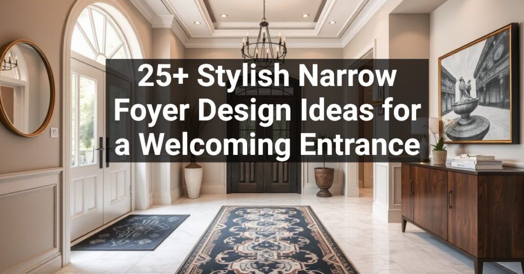 25+ Stylish Narrow Foyer Design Ideas for a Welcoming Entrance