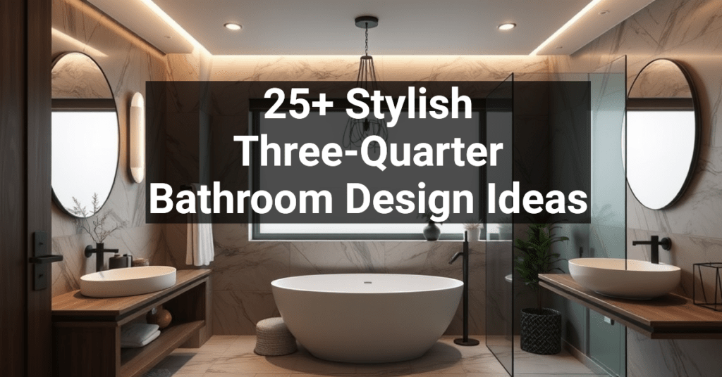 25+ Stylish Three-Quarter Bathroom Design Ideas