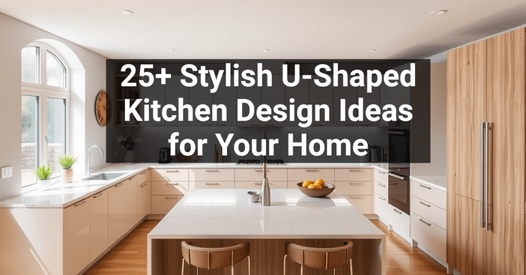 25+ Stylish U-Shaped Kitchen Design Ideas for Your Home