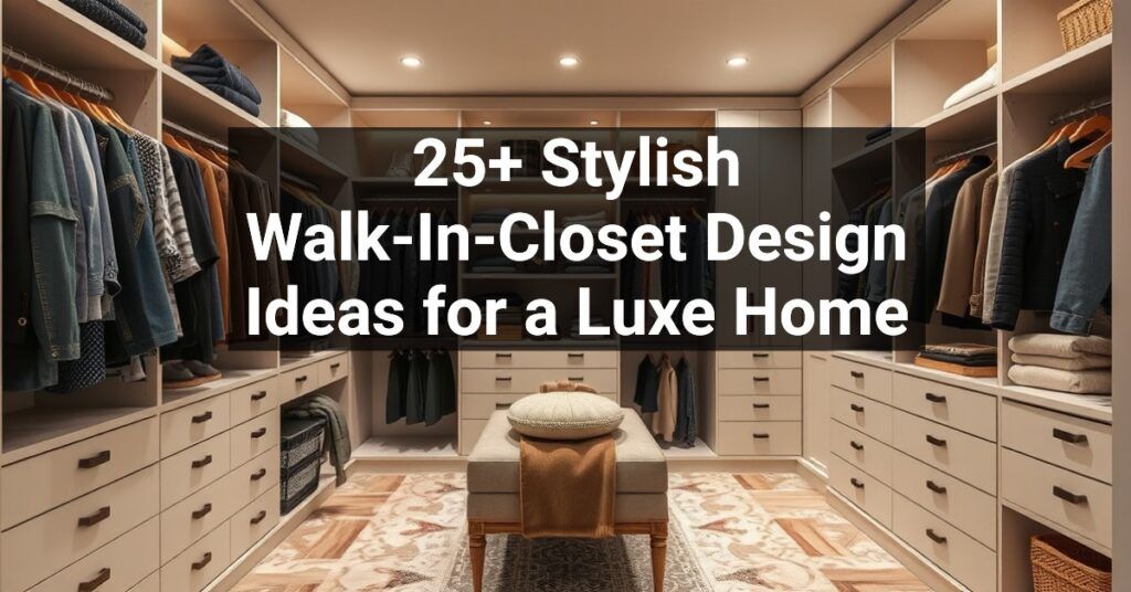 25+ Stylish Walk-In-Closet Design Ideas for a Luxe Home