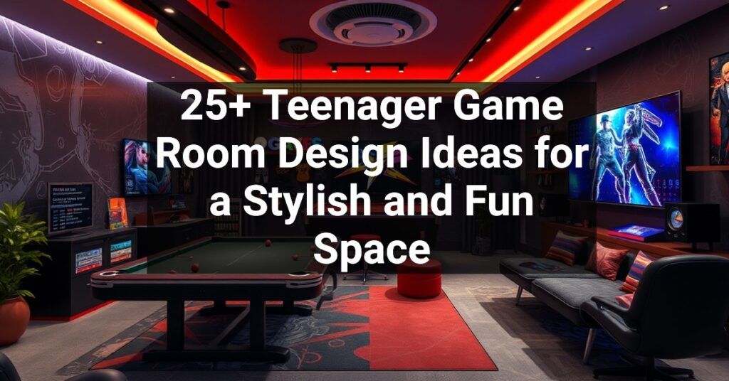 25+ Teenager Game Room Design Ideas for a Stylish and Fun Space