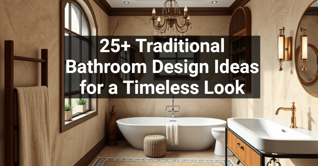 25+ Traditional Bathroom Design Ideas for a Timeless Look