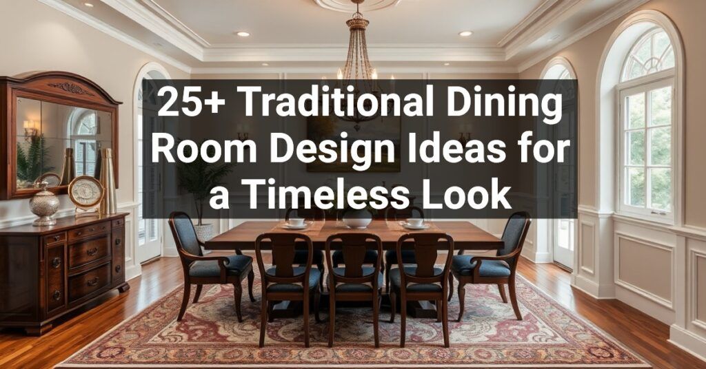 25+ Traditional Dining Room Design Ideas for a Timeless Look