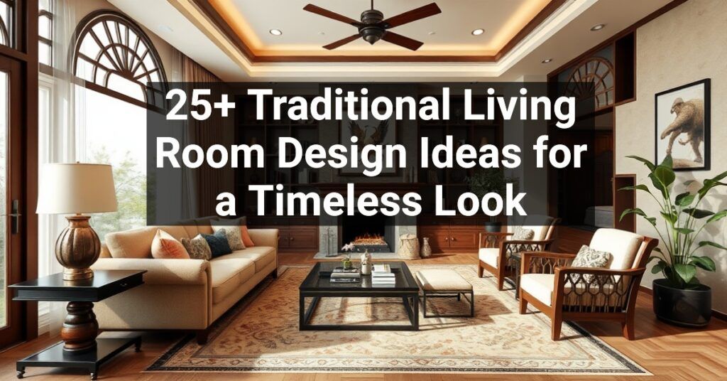 25+ Traditional Living Room Design Ideas for a Timeless Look