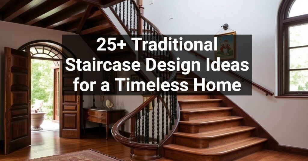 25+ Traditional Staircase Design Ideas for a Timeless Home