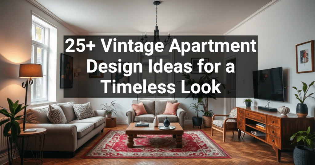 25+ Vintage Apartment Design Ideas for a Timeless Look