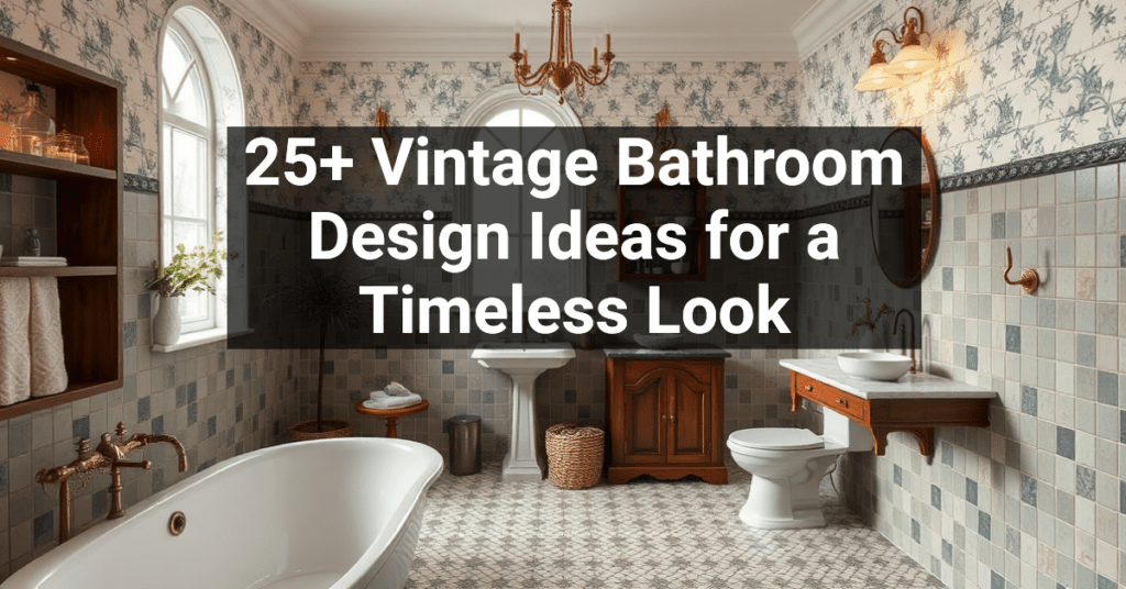 25+ Vintage Bathroom Design Ideas for a Timeless Look