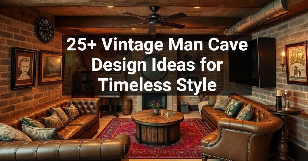 25+ Vintage Man Cave Design Ideas for Timeless Style