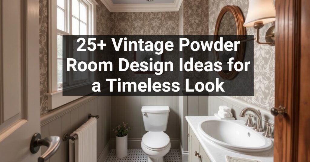 25+ Vintage Powder Room Design Ideas for a Timeless Look