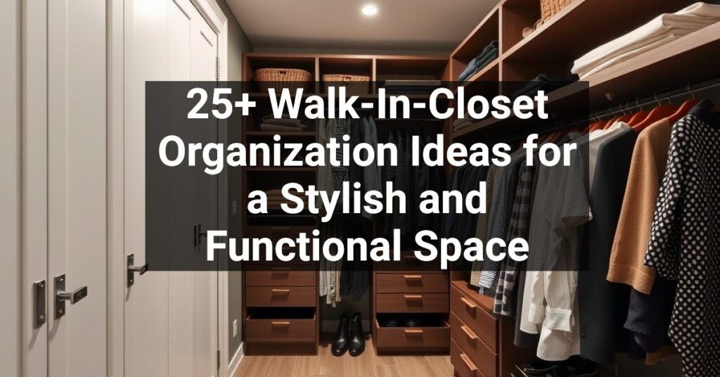 25+ Walk-In-Closet Organization Ideas for a Stylish and Functional Space