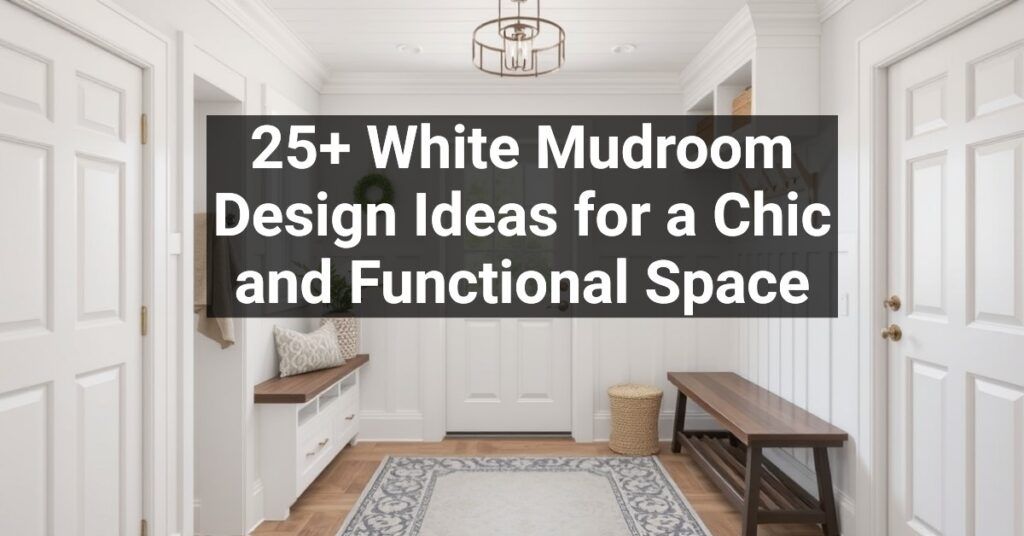 25+ White Mudroom Design Ideas for a Chic and Functional Space