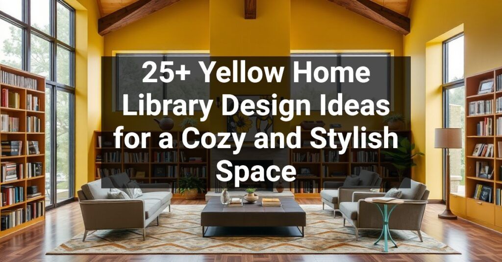 25+ Yellow Home Library Design Ideas for a Cozy and Stylish Space