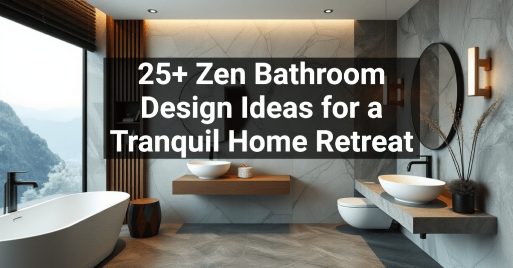 25+ Zen Bathroom Design Ideas for a Tranquil Home Retreat