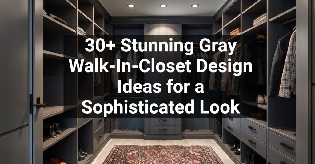 30+ Stunning Gray Walk-In-Closet Design Ideas for a Sophisticated Look