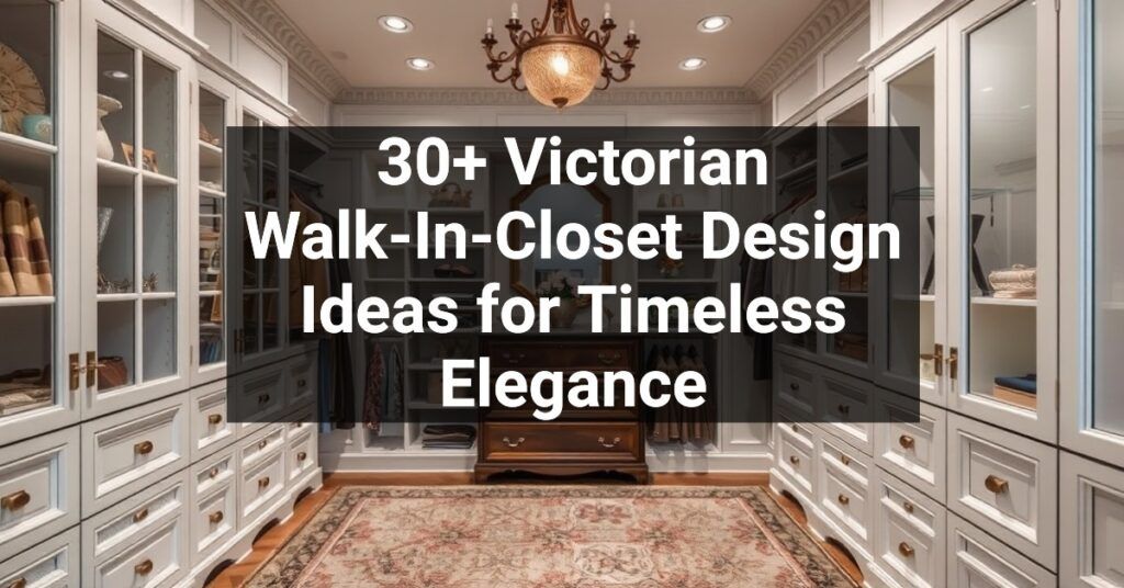 30+ Victorian Walk-In-Closet Design Ideas for Timeless Elegance