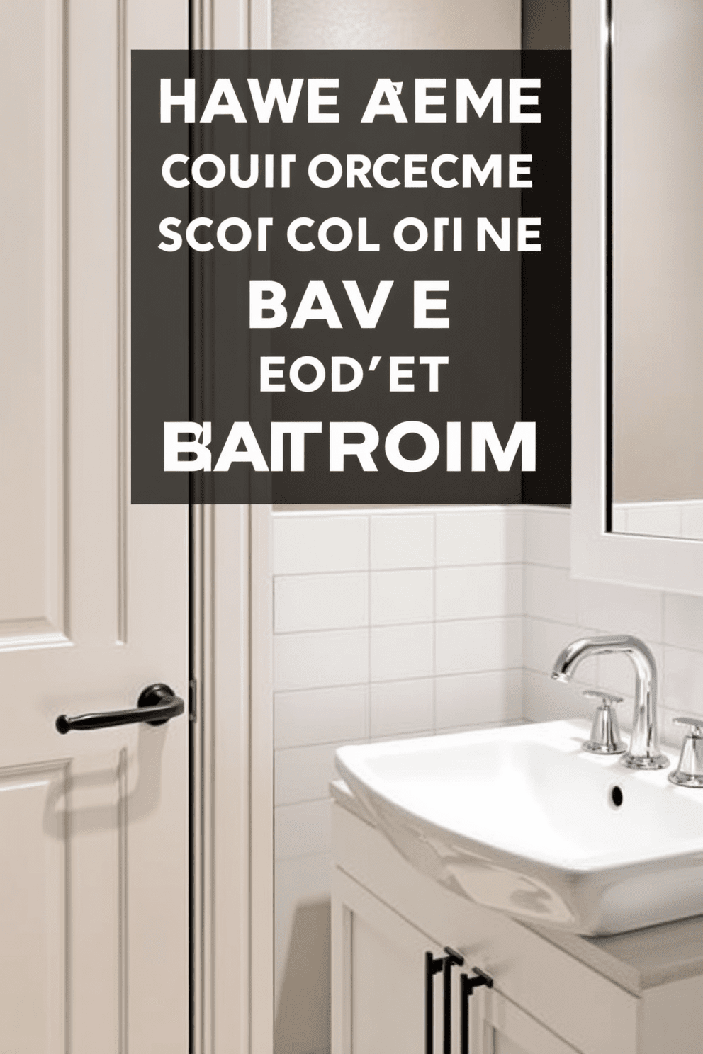 Create an ADA-compliant bathroom that emphasizes visual contrast in door handles and fixtures. Use a combination of dark and light materials to highlight accessibility features while ensuring a modern and inviting atmosphere. Incorporate lever-style door handles in a matte black finish paired with light-colored cabinetry. Choose contrasting fixtures, such as a polished chrome faucet against a white sink, to enhance both functionality and aesthetic appeal.