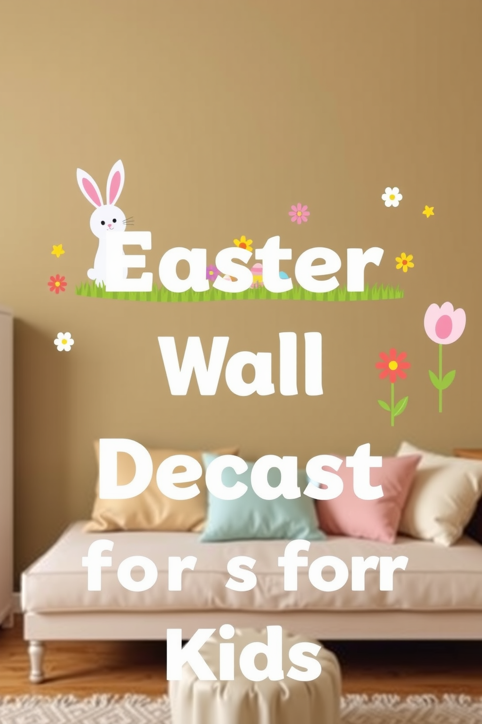 Easter themed wall decals for kids create a playful and festive atmosphere in any child's room. The decals feature colorful bunnies, eggs, and spring flowers that can be easily applied and removed without damaging the walls. Incorporating these decals into your apartment Easter decorating ideas adds a cheerful touch to your living space. Pair the wall decals with pastel-colored cushions and themed tableware to enhance the overall festive decor.