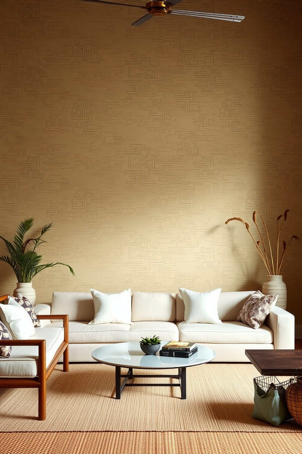 Textured wall finishes add depth and character to an Asian living room. Incorporate natural materials like bamboo and stone to create a serene and inviting atmosphere.