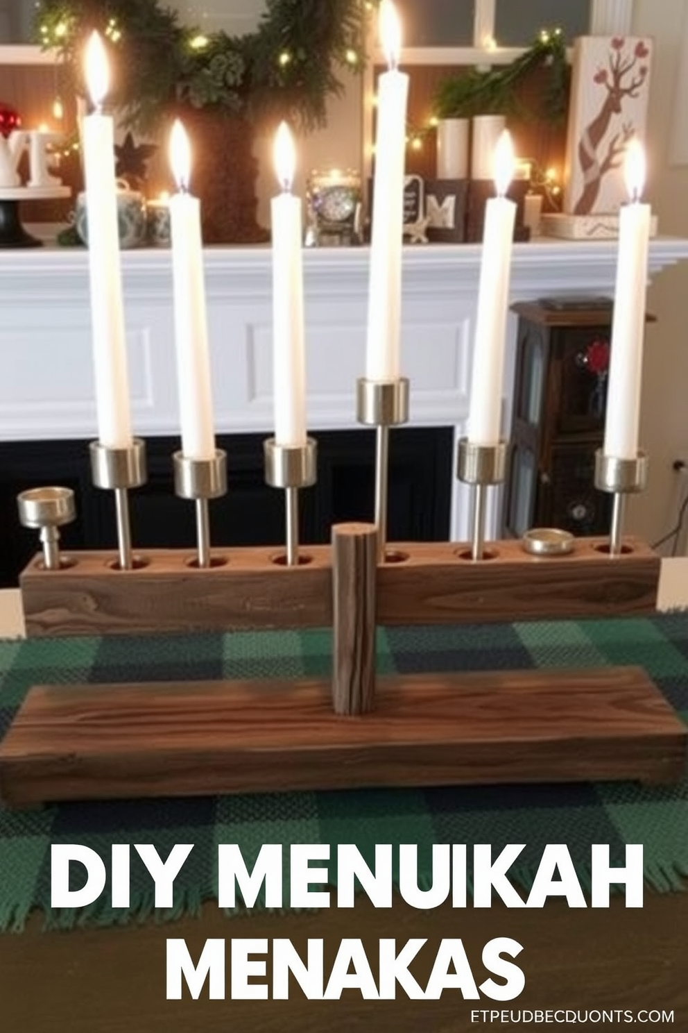 Create a DIY menorah from wood using reclaimed timber for a rustic and charming look. Incorporate candle holders that can hold traditional Hanukkah candles, ensuring they are spaced evenly along the wooden base. For attic Hanukkah decorating ideas, transform the space into a cozy winter retreat. Use string lights and handmade decorations to create a warm and inviting atmosphere for family gatherings.