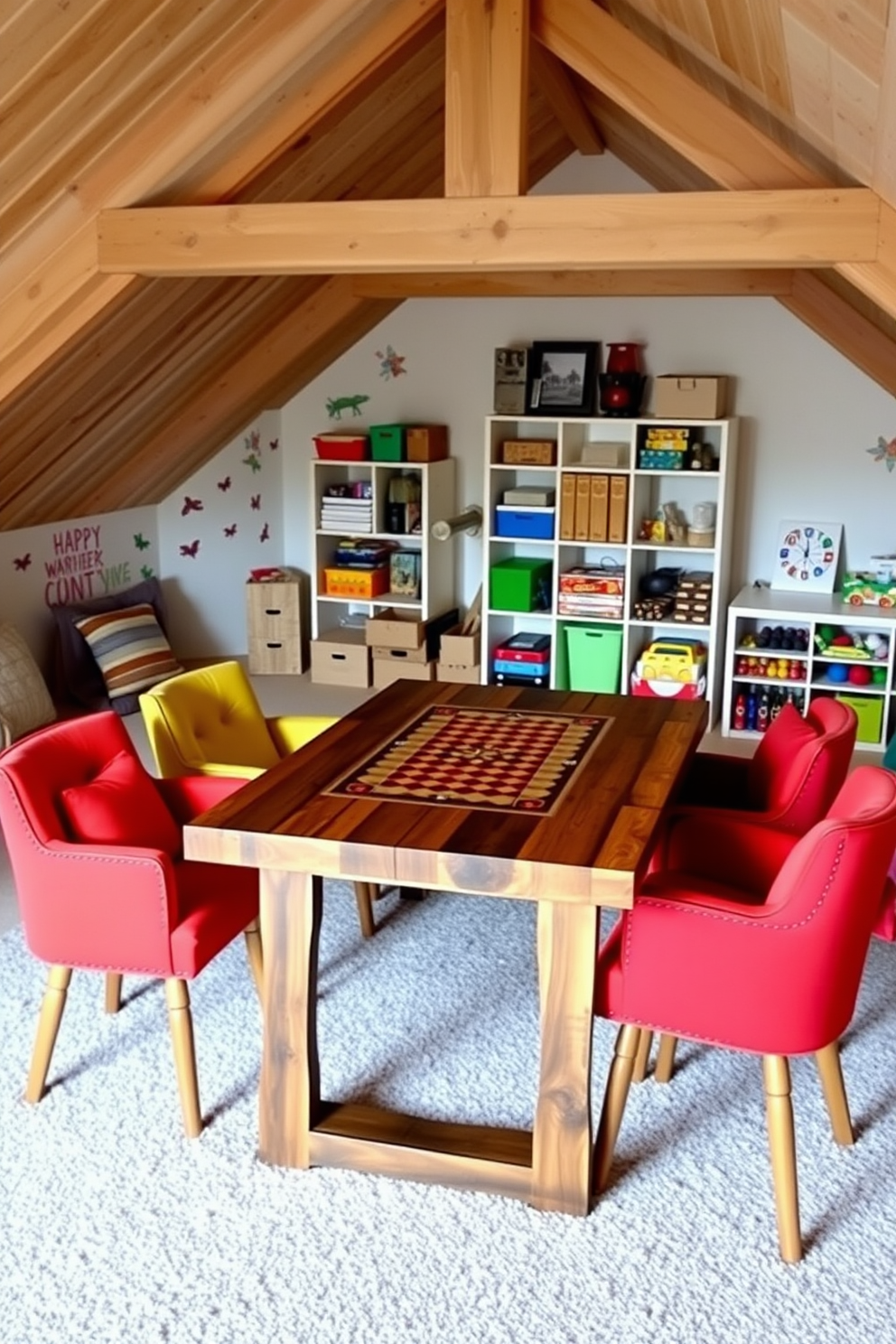 A playful outdoor-inspired playroom features faux grass flooring that mimics a lush lawn. The walls are painted in soft sky blue, and large windows allow natural light to flood the space, creating a cheerful atmosphere. Brightly colored bean bags and oversized cushions are scattered throughout, providing comfortable seating for children. A wooden play structure resembling a treehouse stands in one corner, inviting imaginative play and adventure.