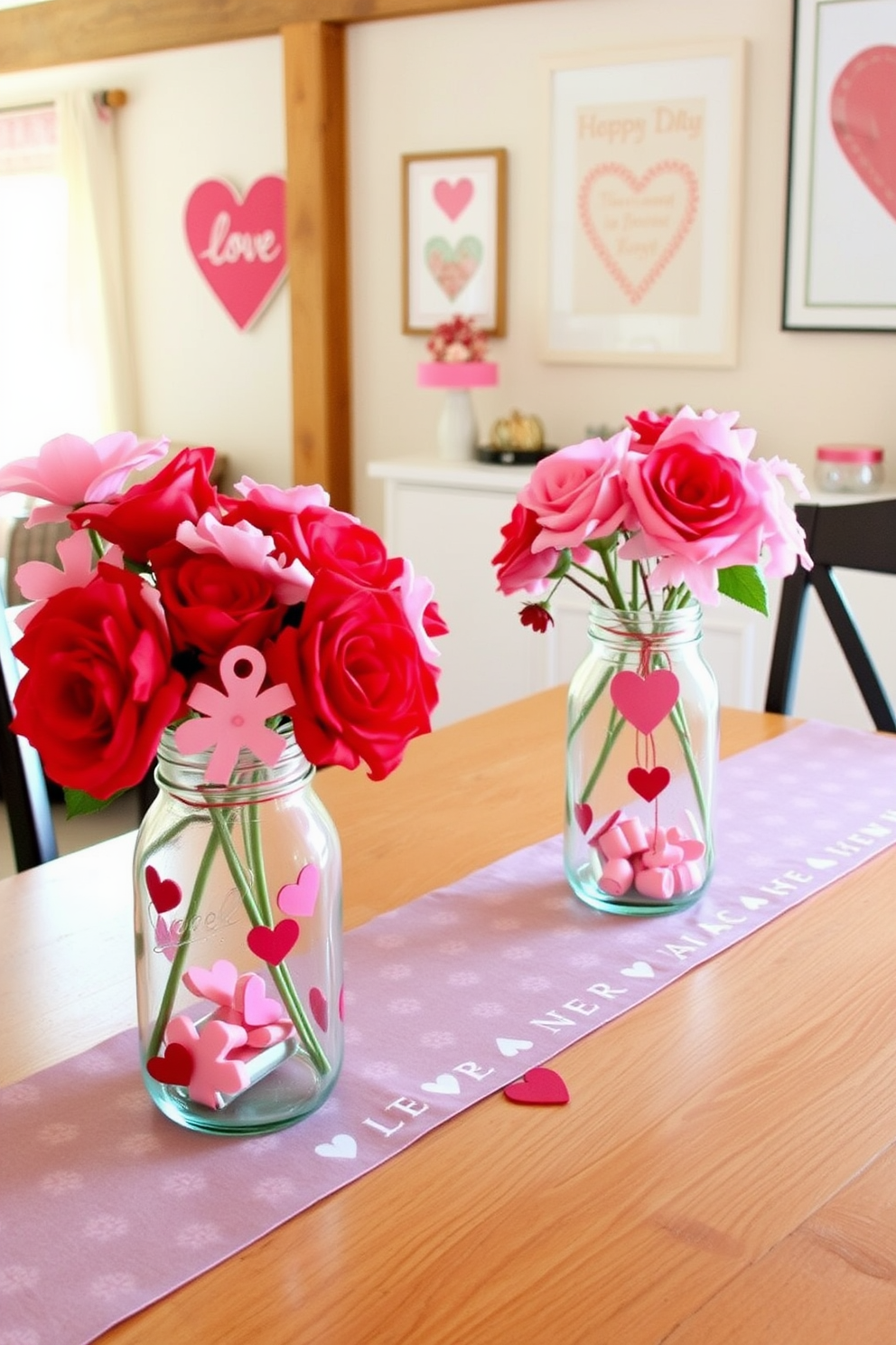 DIY Valentine-themed centerpieces on tables. Create charming arrangements using mason jars filled with fresh flowers and heart-shaped decorations. Attic Valentines Day Decorating Ideas. Transform the attic into a romantic retreat with soft lighting, cozy blankets, and heart-themed wall art.