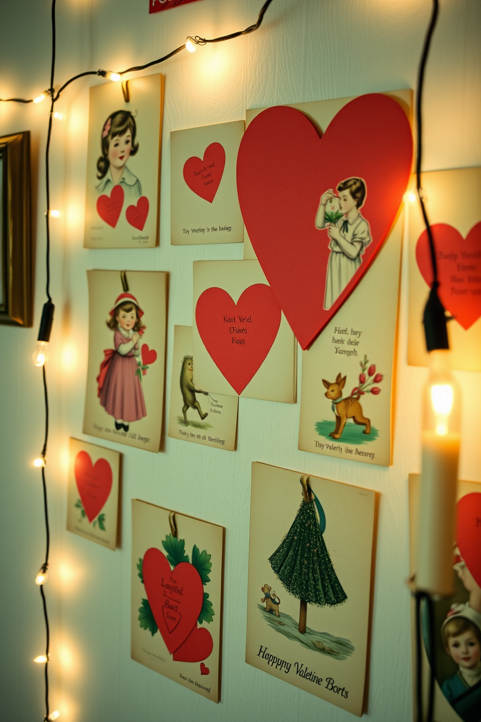 Charming vintage Valentine postcards feature intricate designs and romantic imagery that evoke nostalgia. The soft pastel colors and delicate illustrations create a warm and inviting atmosphere perfect for celebrating love. For basement Valentine's Day decorating ideas, consider using string lights to add a cozy glow. Incorporate vintage postcards as wall art, creating a gallery that highlights the charm of the season.