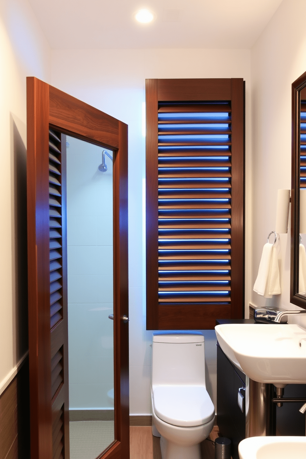 A textured door with a rich wood grain finish serves as a stunning focal point in the entryway. The door features intricate carvings that enhance its elegance and create a warm, inviting atmosphere. Surrounding the door, the walls are painted in a soft neutral color to complement the texture. A sleek modern handle adds a contemporary touch, balancing the traditional elements of the design.