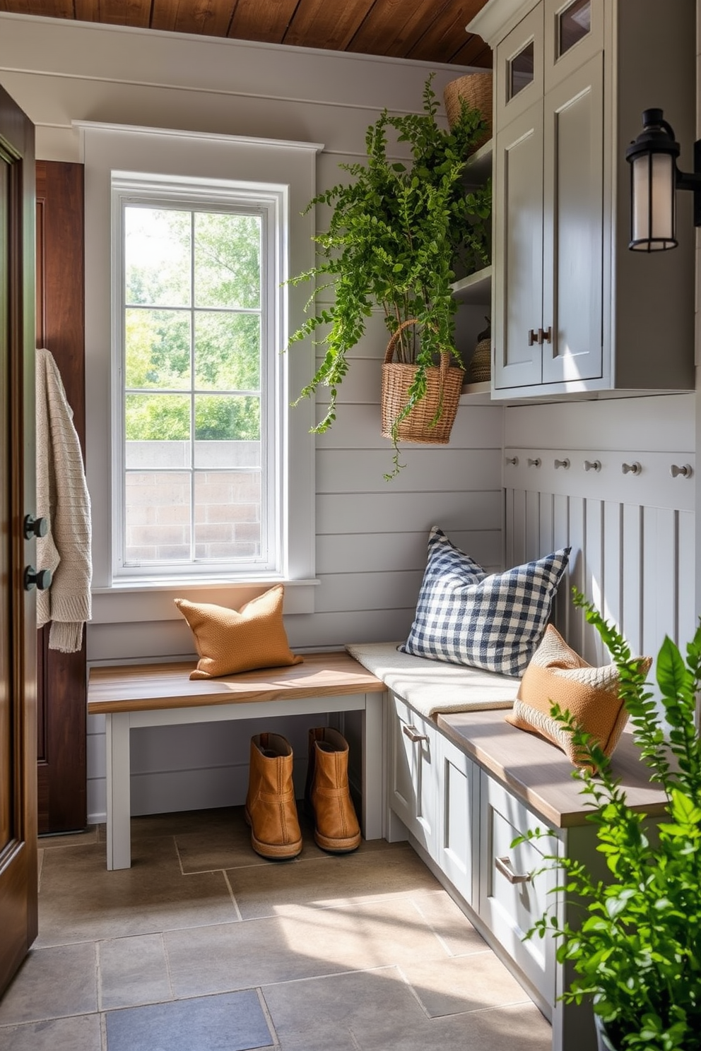 Outdoor inspired decor for a fresh vibe. Incorporate natural elements like wood and stone alongside vibrant greenery to create a serene atmosphere. Contemporary mudroom design ideas. Utilize sleek cabinetry and functional storage solutions while incorporating a stylish bench and durable flooring for practicality.