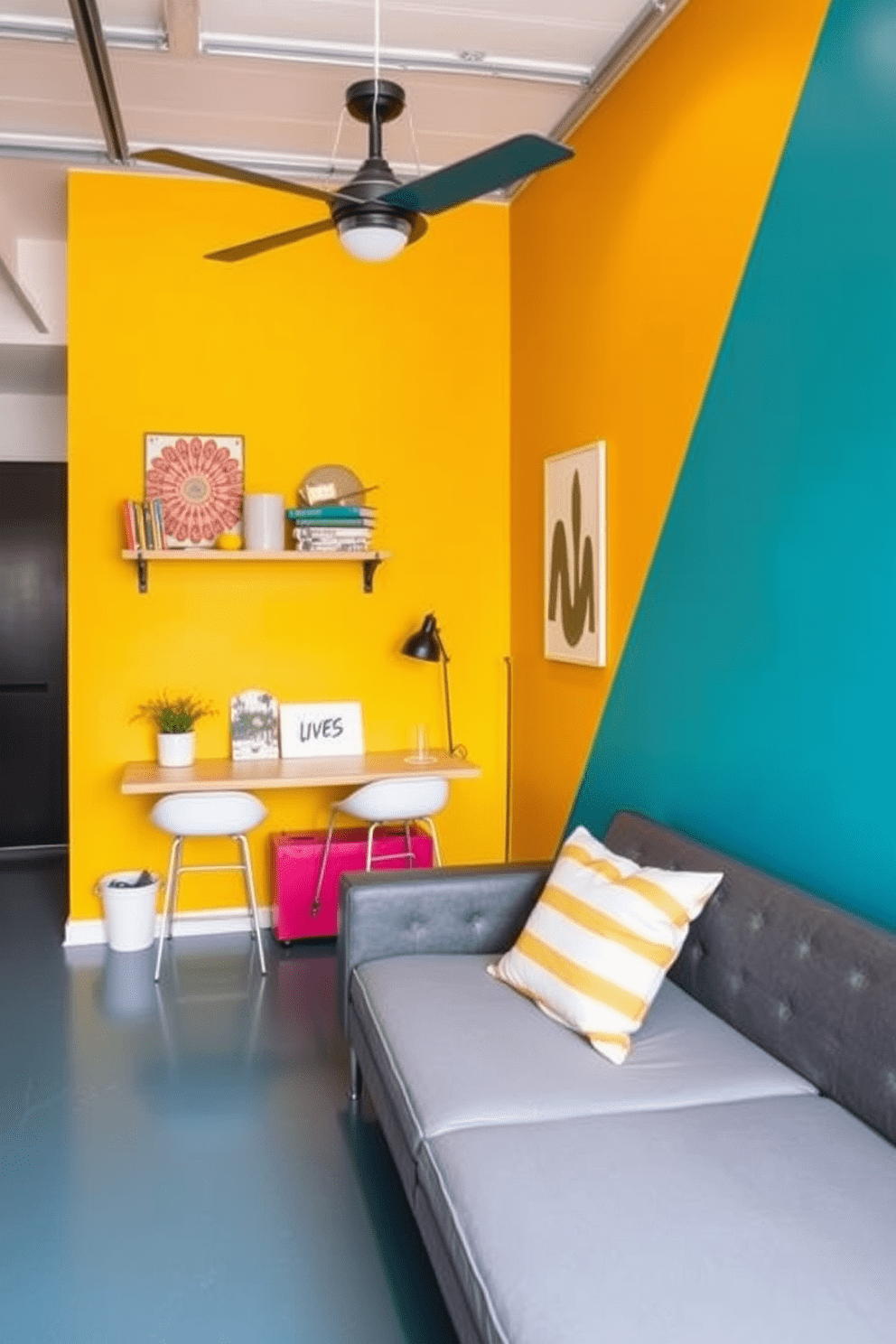 Bright accent walls create a vibrant focal point in a garage apartment, enhancing the overall aesthetic. Consider using bold colors like teal or mustard yellow to energize the space. Incorporate multifunctional furniture to maximize limited square footage in the garage apartment. A sleek sofa bed can serve as both a comfortable seating area and a cozy sleeping space.