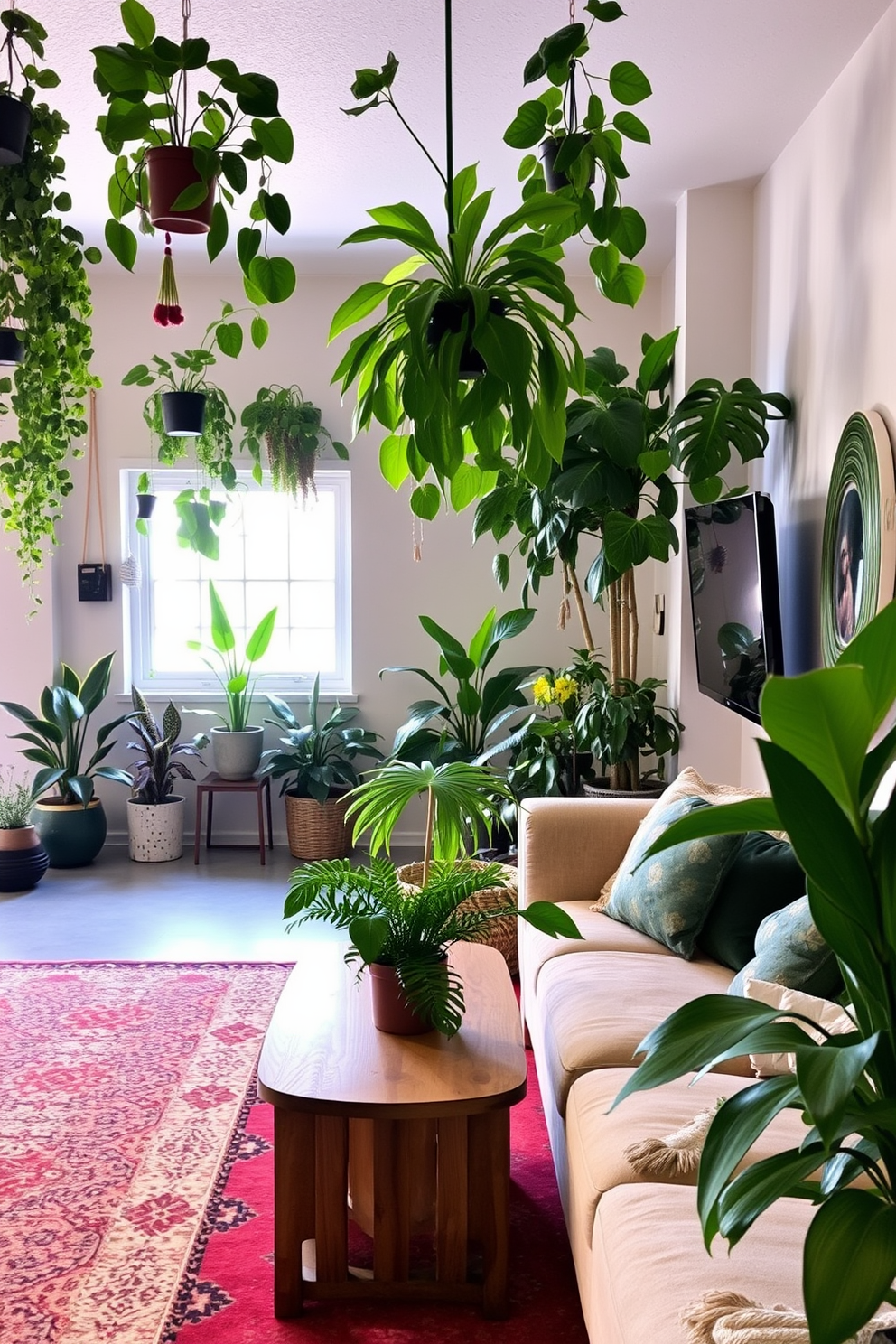 Indoor plants to enhance livability. A variety of lush green plants are strategically placed throughout the living space, adding vibrancy and freshness to the air. Garage Living Room Design Ideas. The garage is transformed into a cozy living area with comfortable seating, ambient lighting, and a stylish rug, creating a functional and inviting space.