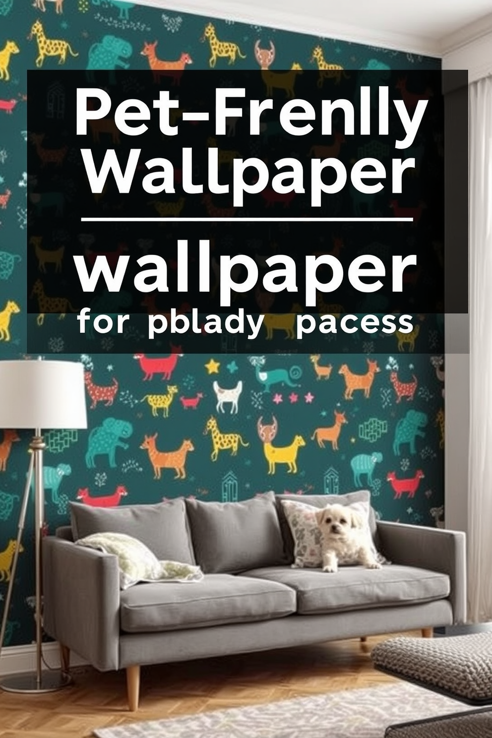 Pet-friendly wallpaper for playful spaces. The design features vibrant colors and whimsical patterns that can withstand wear and tear from pets while adding a cheerful atmosphere to the room. Living room wallpaper design ideas. The wallpaper showcases a blend of modern geometric shapes and soft textures, creating a cozy yet stylish backdrop that complements a variety of furniture styles.