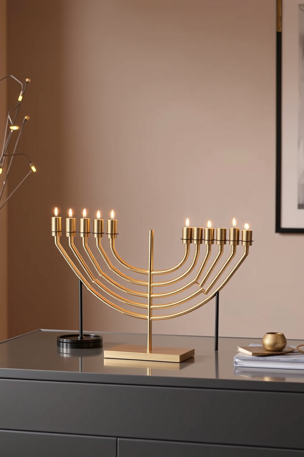 Unique menorah designs that blend modern aesthetics with traditional elements. Each menorah features intricate craftsmanship and innovative shapes that serve as conversation starters. Loft Hanukkah decorating ideas that create a warm and inviting atmosphere. Incorporate cozy textiles, ambient lighting, and festive accents to enhance the holiday spirit in a stylish loft setting.