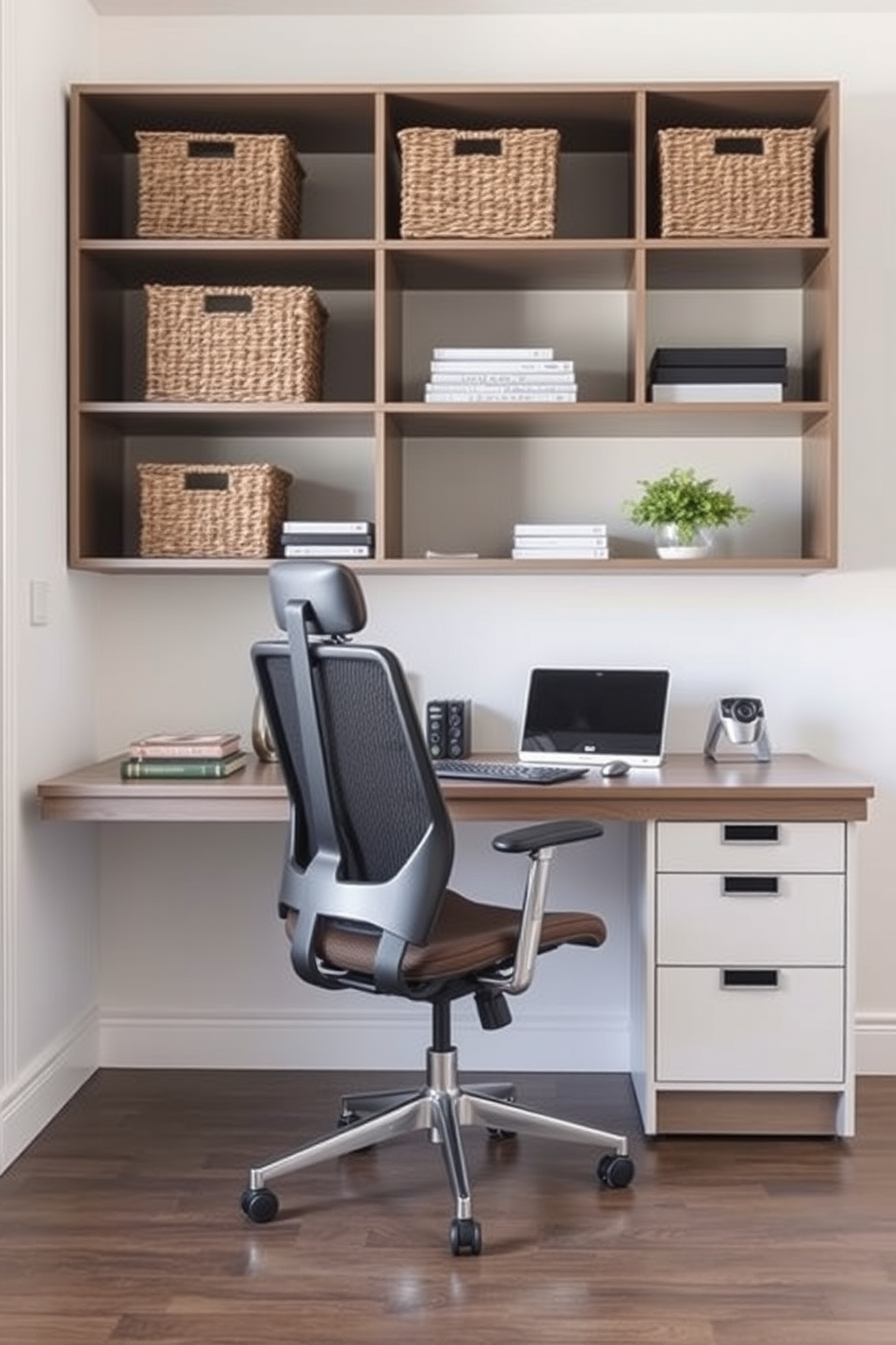 Stylish storage solutions to reduce clutter. Incorporate sleek shelving units with decorative baskets to keep items organized while adding visual appeal. Simple home office design ideas. Use a minimalist desk paired with an ergonomic chair to create a functional workspace that promotes productivity and comfort.