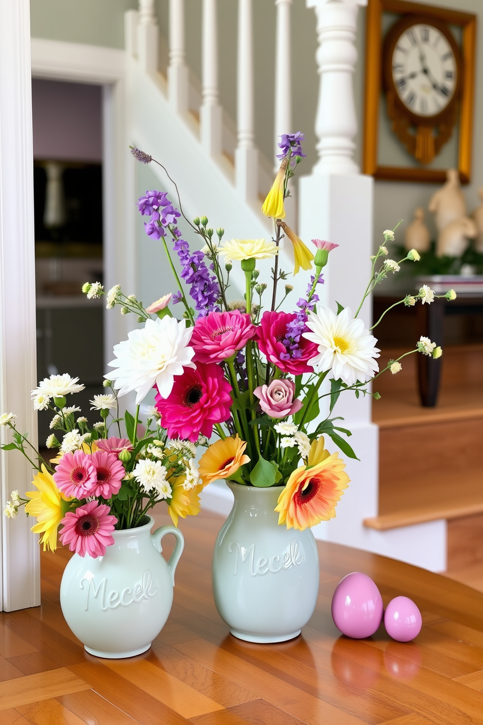 Fresh flowers in cute vases create a vibrant and inviting atmosphere. These arrangements can be tailored to complement any interior style, adding a touch of color and elegance. A beautifully designed staircase can serve as a focal point in your home. Enhance its appeal with Easter decorating ideas that incorporate pastel colors and seasonal motifs.