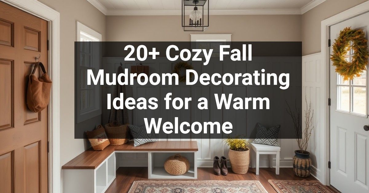 20+ Cozy Fall Mudroom Decorating Ideas for a Warm Welcome