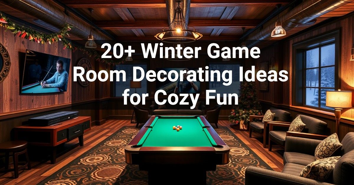 20+ Winter Game Room Decorating Ideas for Cozy Fun