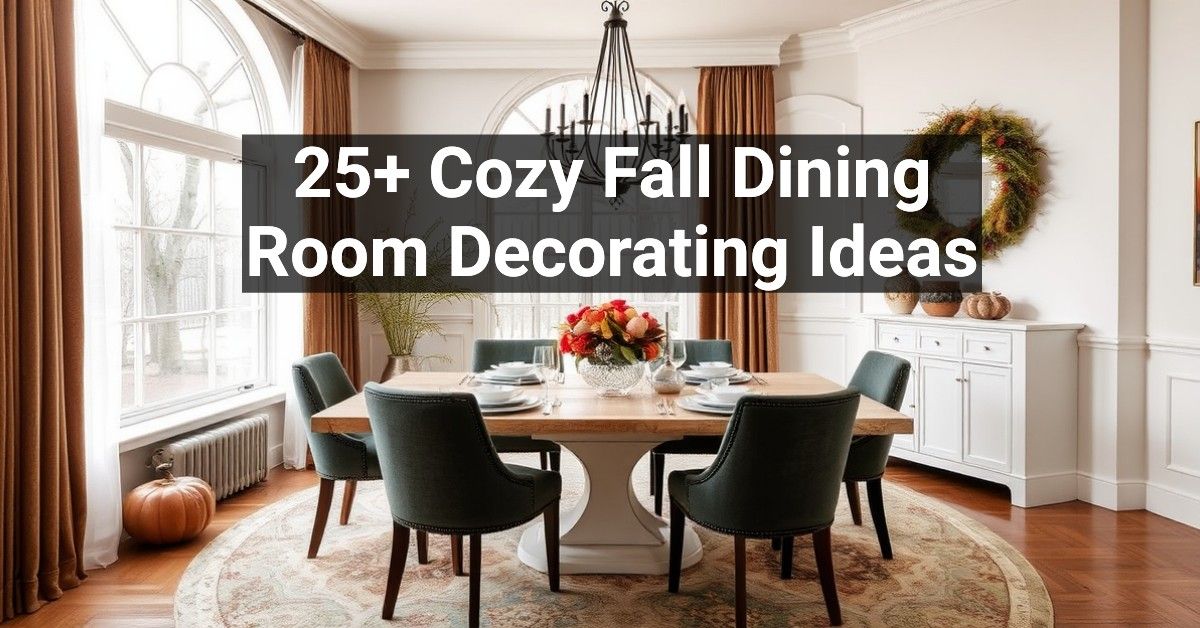 25+ Cozy Fall Dining Room Decorating Ideas