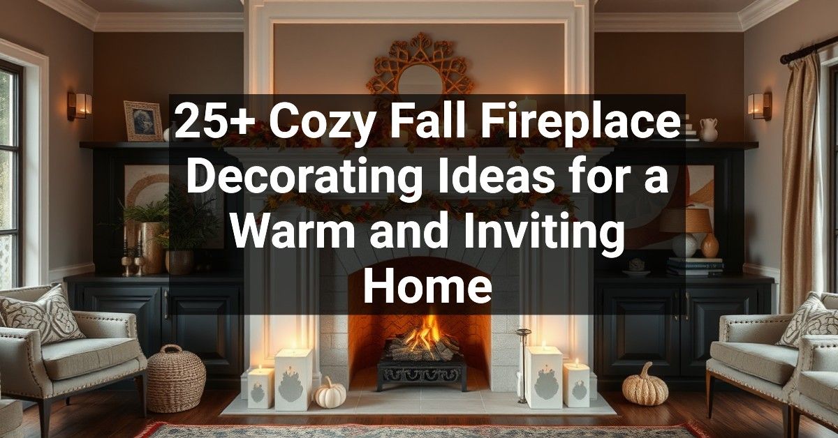 25+ Cozy Fall Fireplace Decorating Ideas for a Warm and Inviting Home