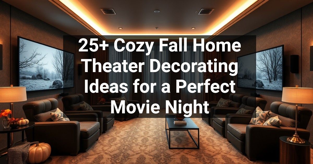 25+ Cozy Fall Home Theater Decorating Ideas for a Perfect Movie Night