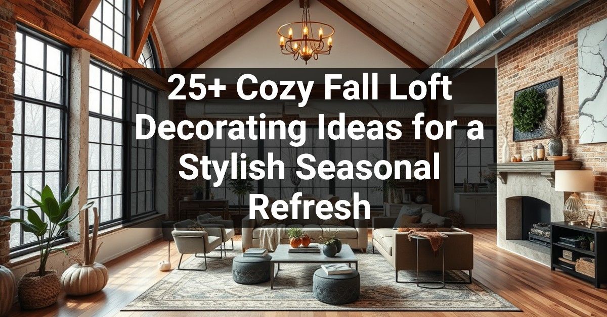 25+ Cozy Fall Loft Decorating Ideas for a Stylish Seasonal Refresh