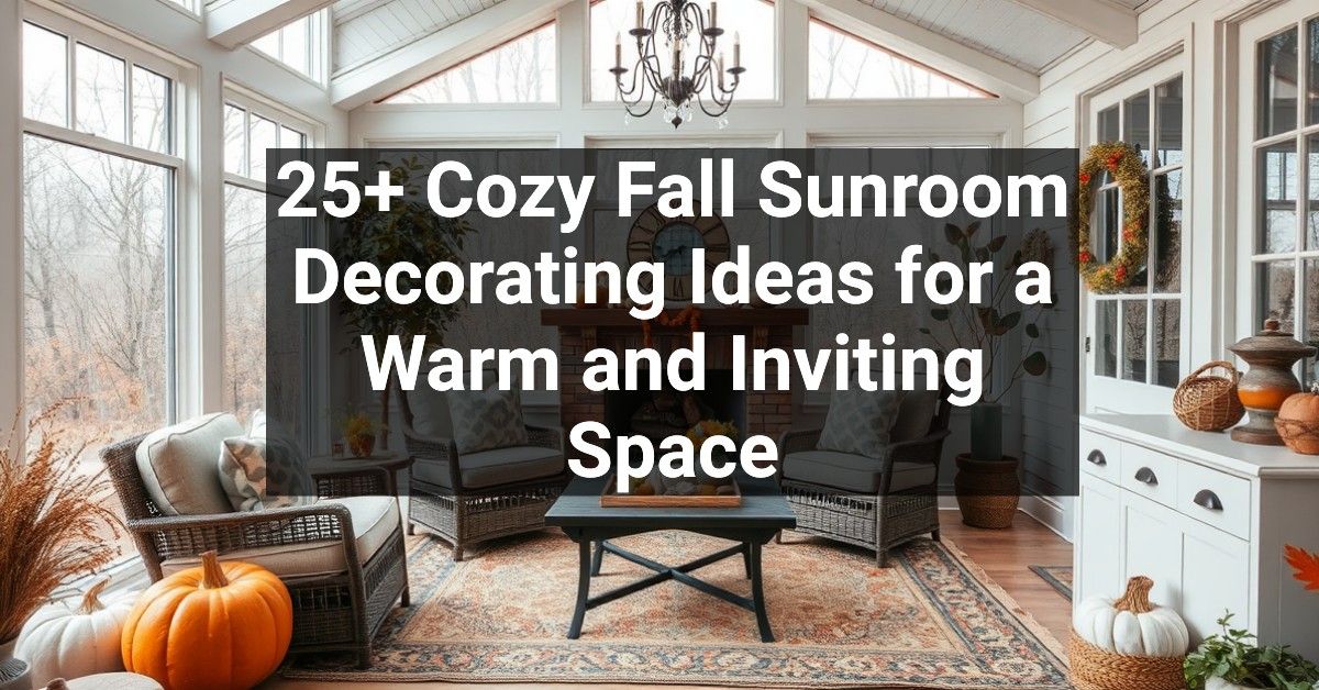 25+ Cozy Fall Sunroom Decorating Ideas for a Warm and Inviting Space