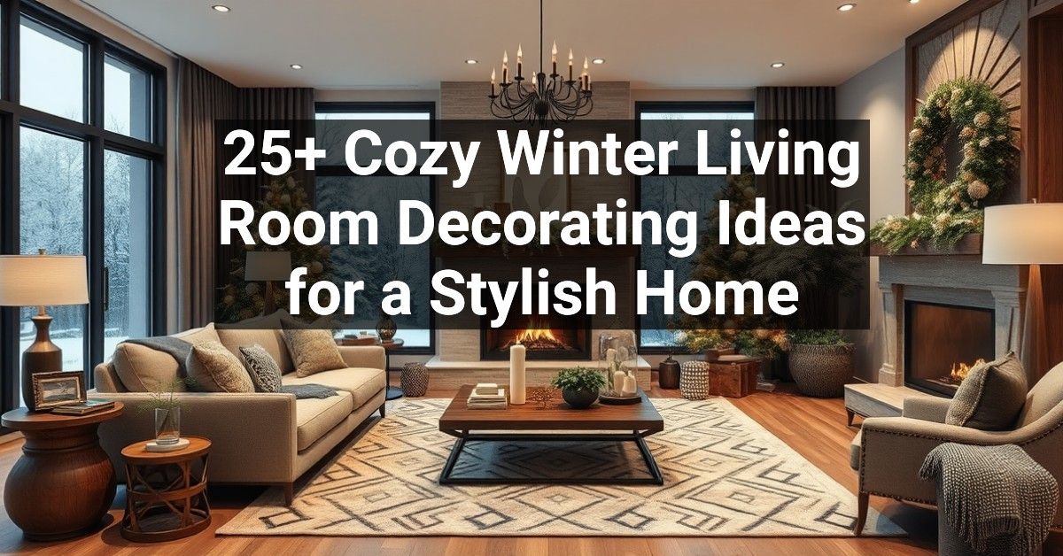 25+ Cozy Winter Living Room Decorating Ideas for a Stylish Home